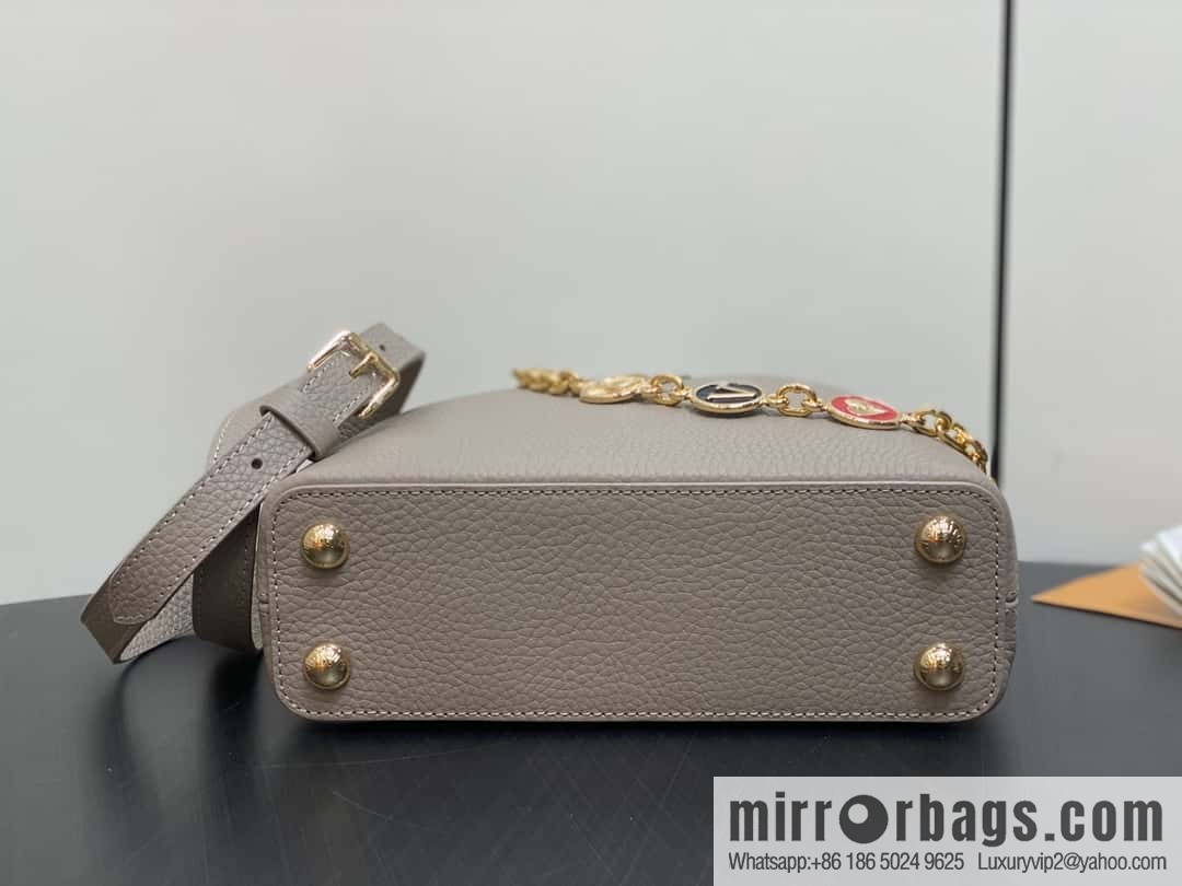 [Boutique‑grade] K00014 light coffee full leather, chain cap that English series, personalized custom MY CAPUCINES handbag