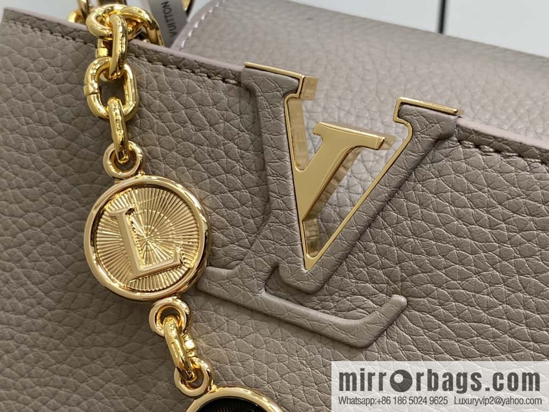 [Boutique‑grade] K00014 light coffee full leather, chain cap that English series, personalized custom MY CAPUCINES handbag
