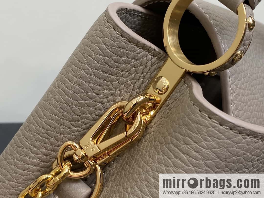 [Boutique‑grade] K00014 light coffee full leather, chain cap that English series, personalized custom MY CAPUCINES handbag
