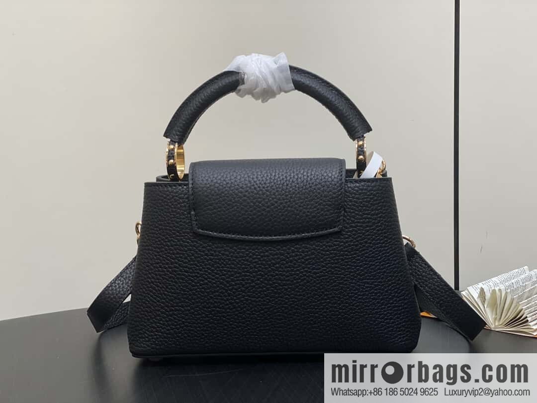 [Boutique‑grade] K00014 black full leather, chain cap that English series, personalized custom MY CAPUCINES handbag