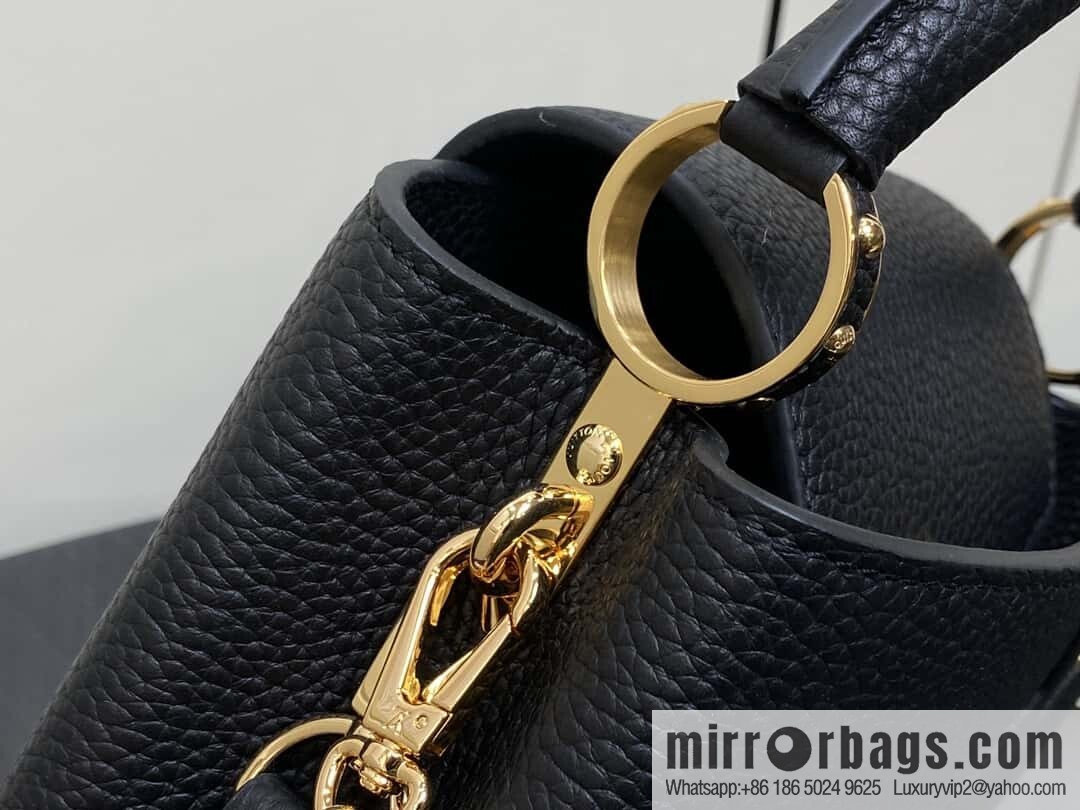 [Boutique‑grade] K00014 black full leather, chain cap that English series, personalized custom MY CAPUCINES handbag