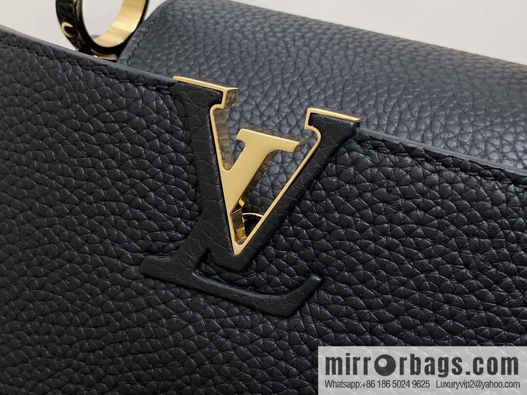 [Boutique‑grade] K00014 black full leather, chain cap that English series, personalized custom MY CAPUCINES handbag
