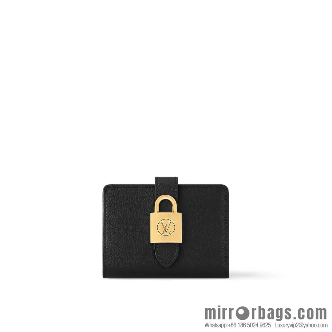 [Boutique‑grade] M12148 black, full leather wallet series Portfoille Locky wallet 12148 brown M12408 black