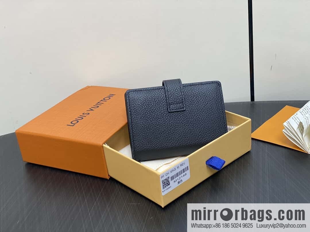 [Boutique‑grade] M12148 black, full leather wallet series Portfoille Locky wallet 12148 brown M12408 black