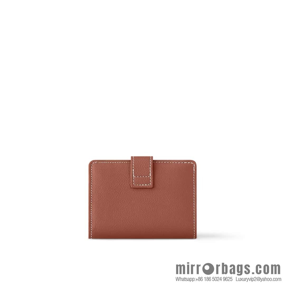 [Boutique‑grade] M12148 brown, full leather wallet series Portfoille Locky wallet 12148 brown