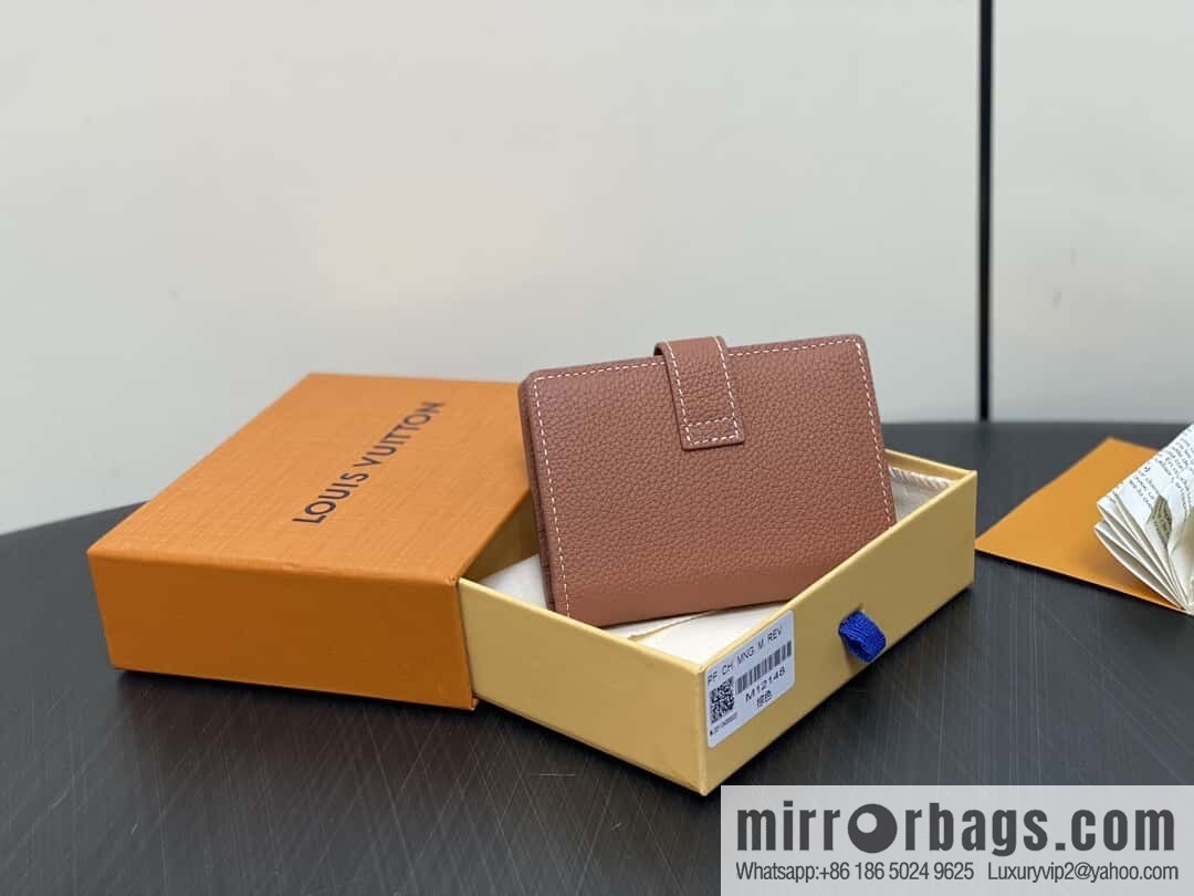 [Boutique‑grade] M12148 brown, full leather wallet series Portfoille Locky wallet 12148 brown
