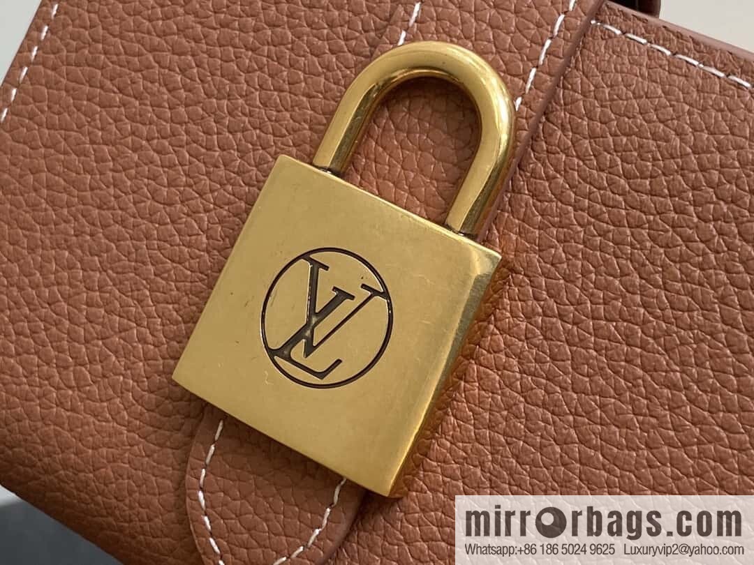 [Boutique‑grade] M12148 brown, full leather wallet series Portfoille Locky wallet 12148 brown