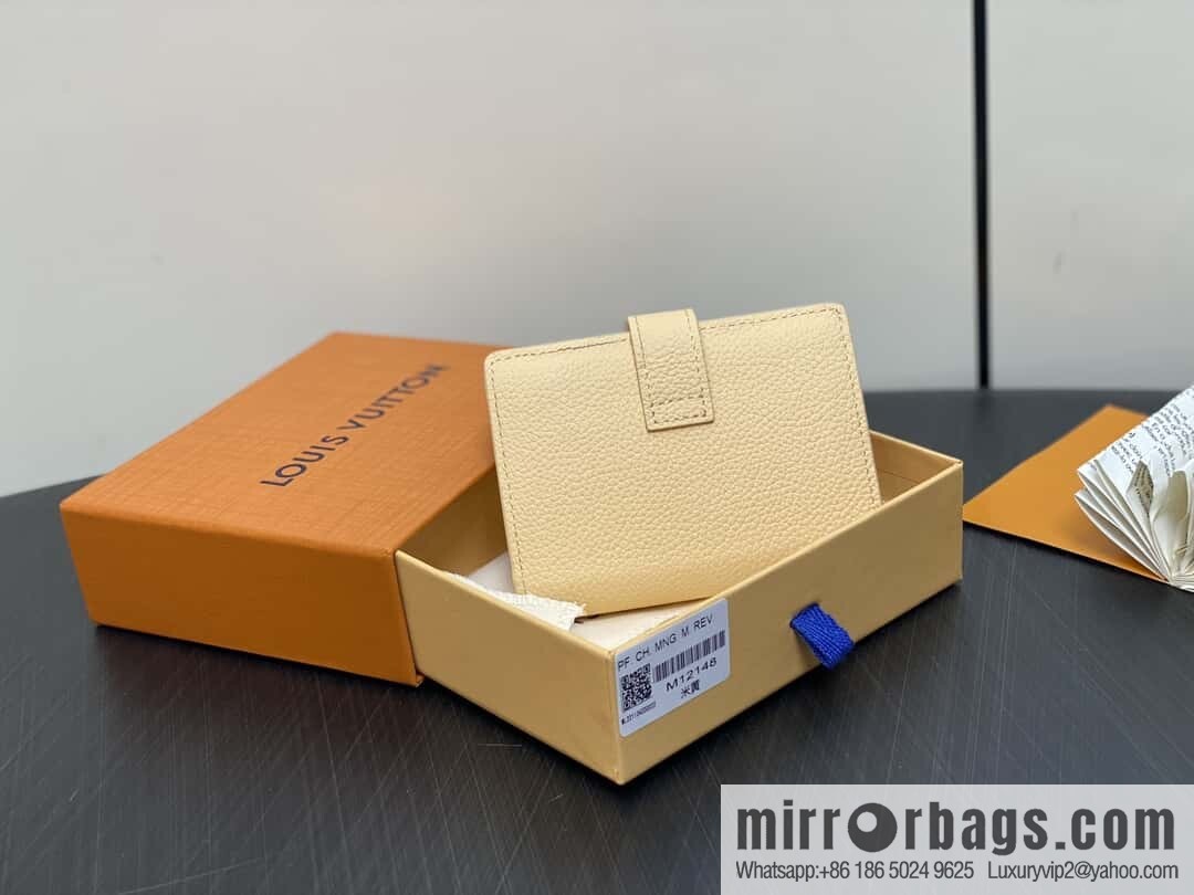 [Boutique‑grade] M12148 beige, full leather wallet series Portfoille Locky wallet