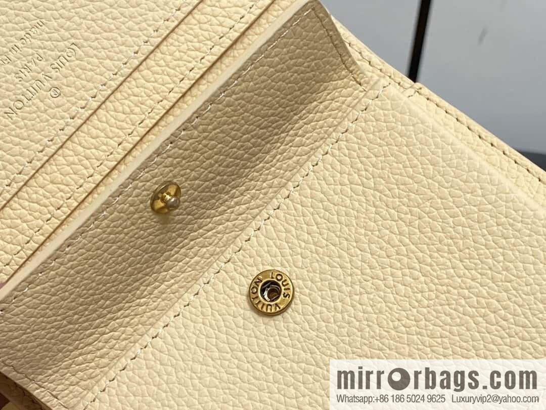 [Boutique‑grade] M12148 beige, full leather wallet series Portfoille Locky wallet