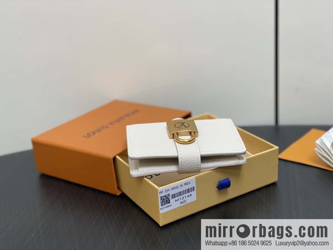 [Boutique‑grade] M12148 beige, full leather wallet series Portfoille Locky wallet