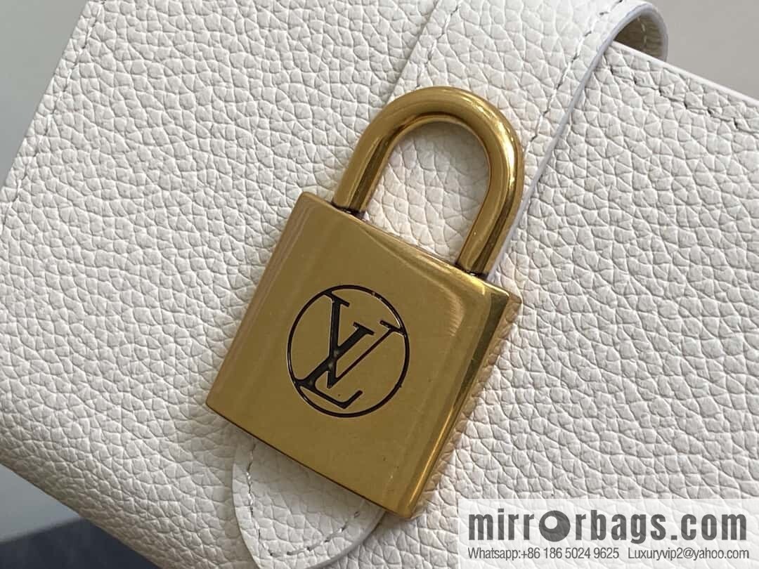 [Boutique‑grade] M12148 beige, full leather wallet series Portfoille Locky wallet