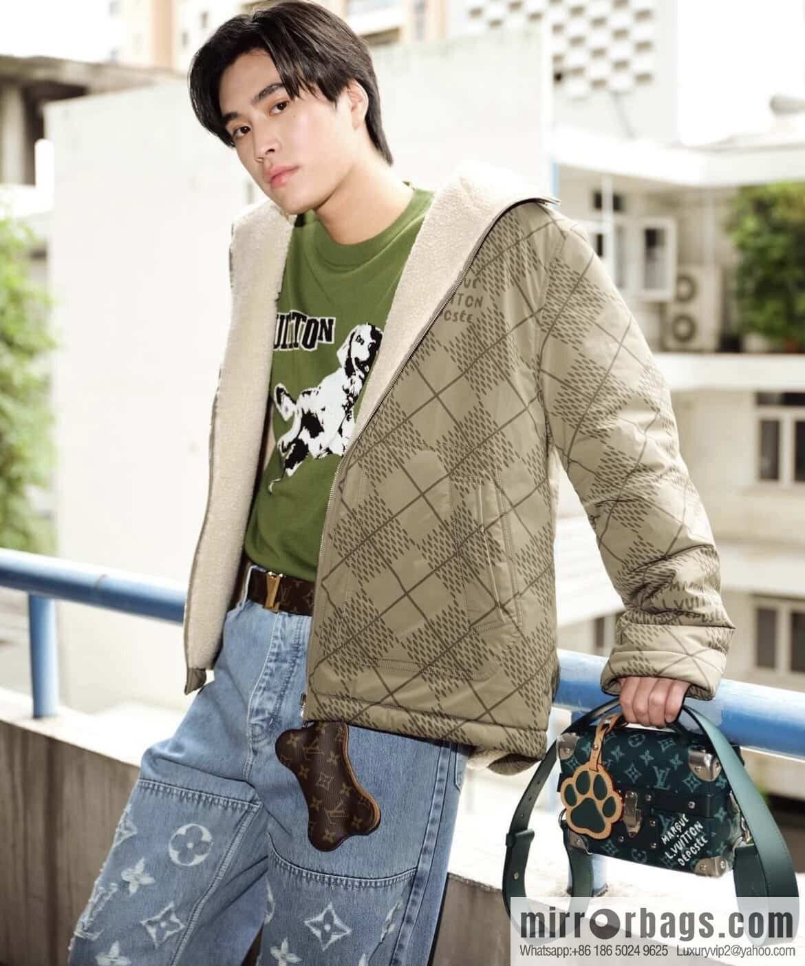 [Boutique‑grade] M12616 presbyopia, key bag, bone bag, wallet series BONE key bag
