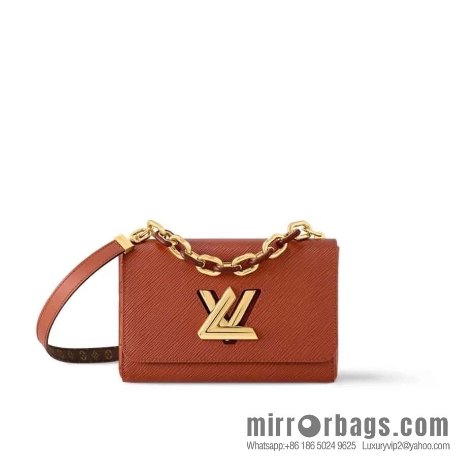 [Boutique‑grade] M24043 brown M24044 black, water ripple Twist series NEW Twist MM handbag