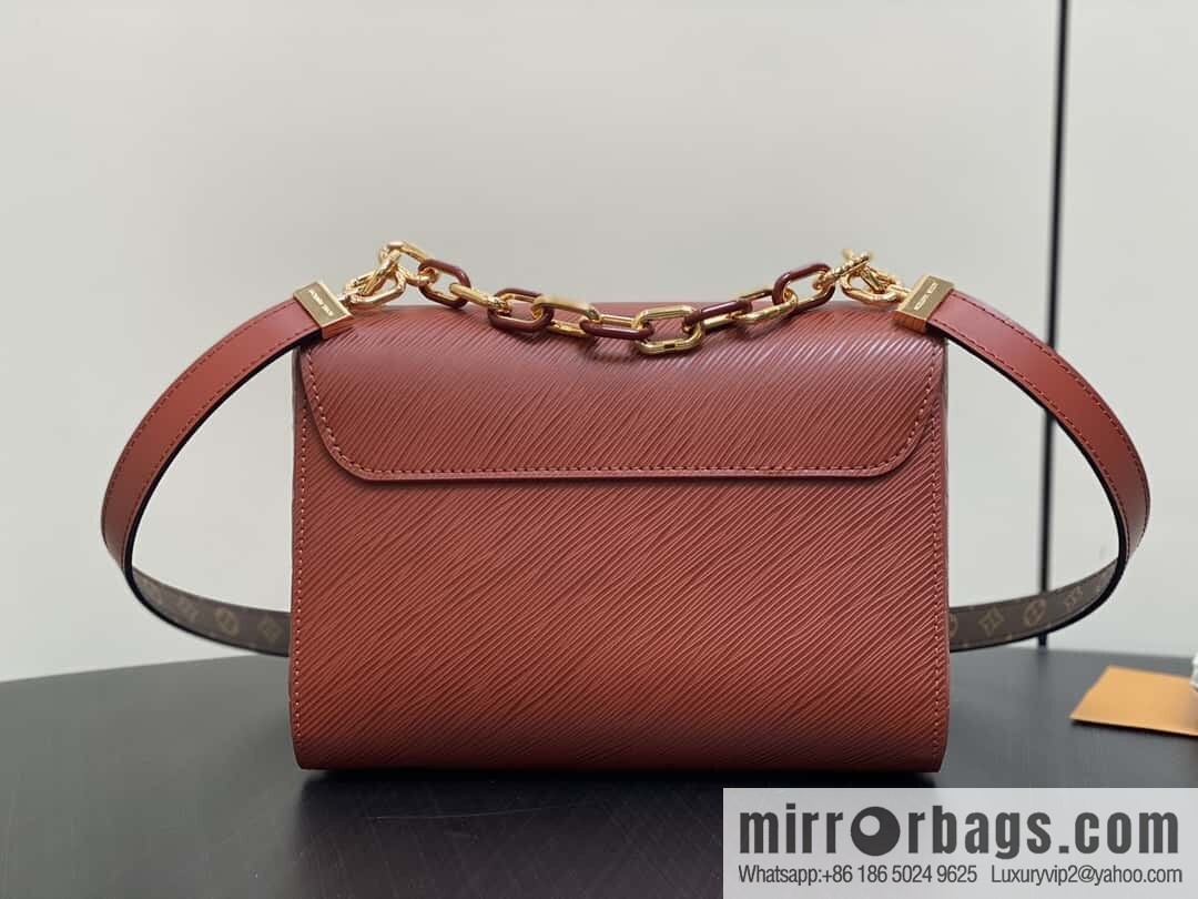 [Boutique‑grade] M24043 brown M24044 black, water ripple Twist series NEW Twist MM handbag