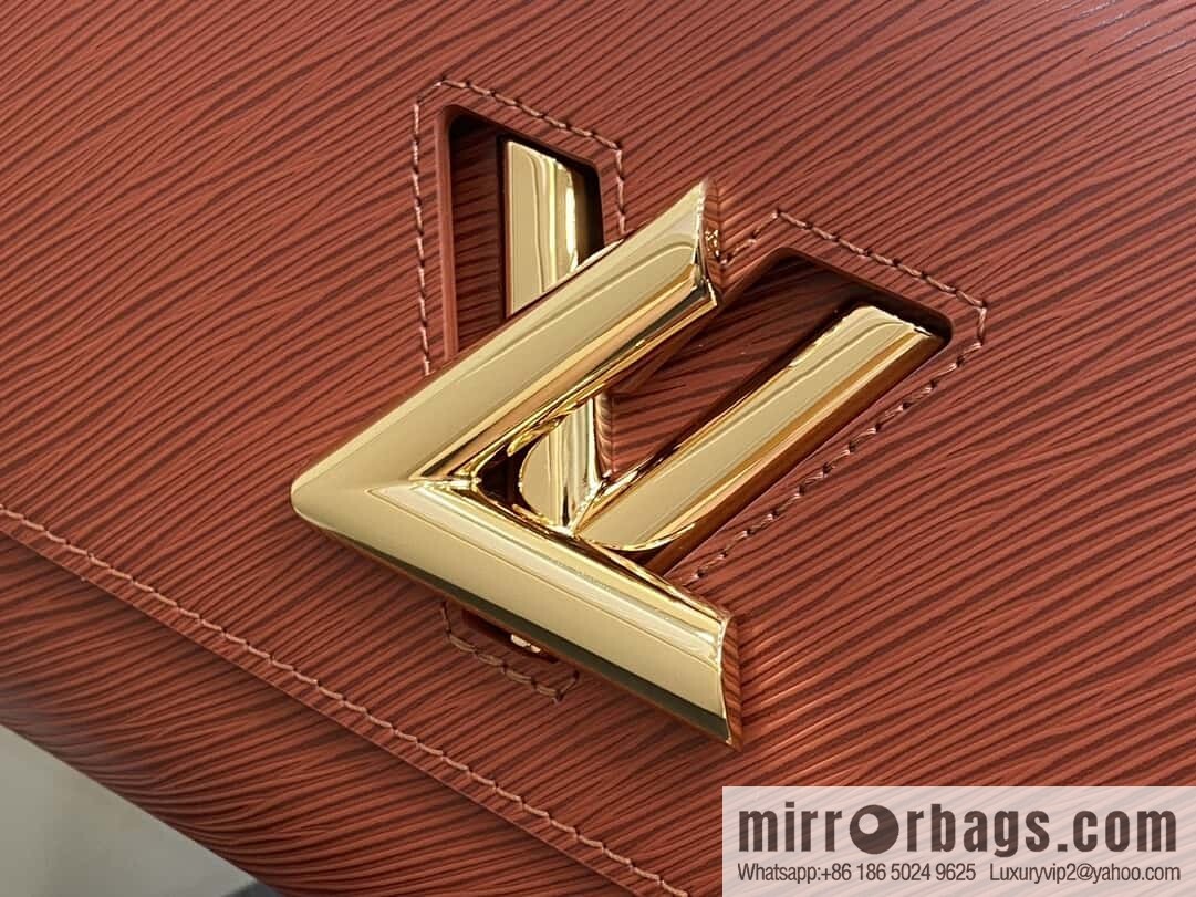 [Boutique‑grade] M24043 brown M24044 black, water ripple Twist series NEW Twist MM handbag