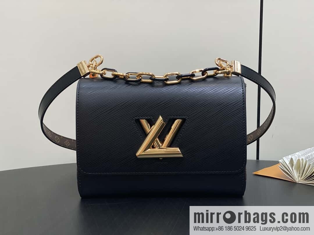 [Boutique‑grade] M24044 black M24043 brown, water ripple Twist series NEW Twist MM handbag