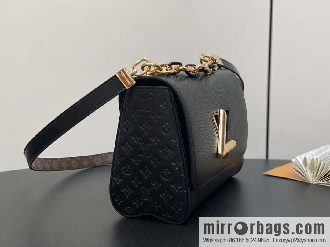 [Boutique‑grade] M24044 black M24043 brown, water ripple Twist series NEW Twist MM handbag