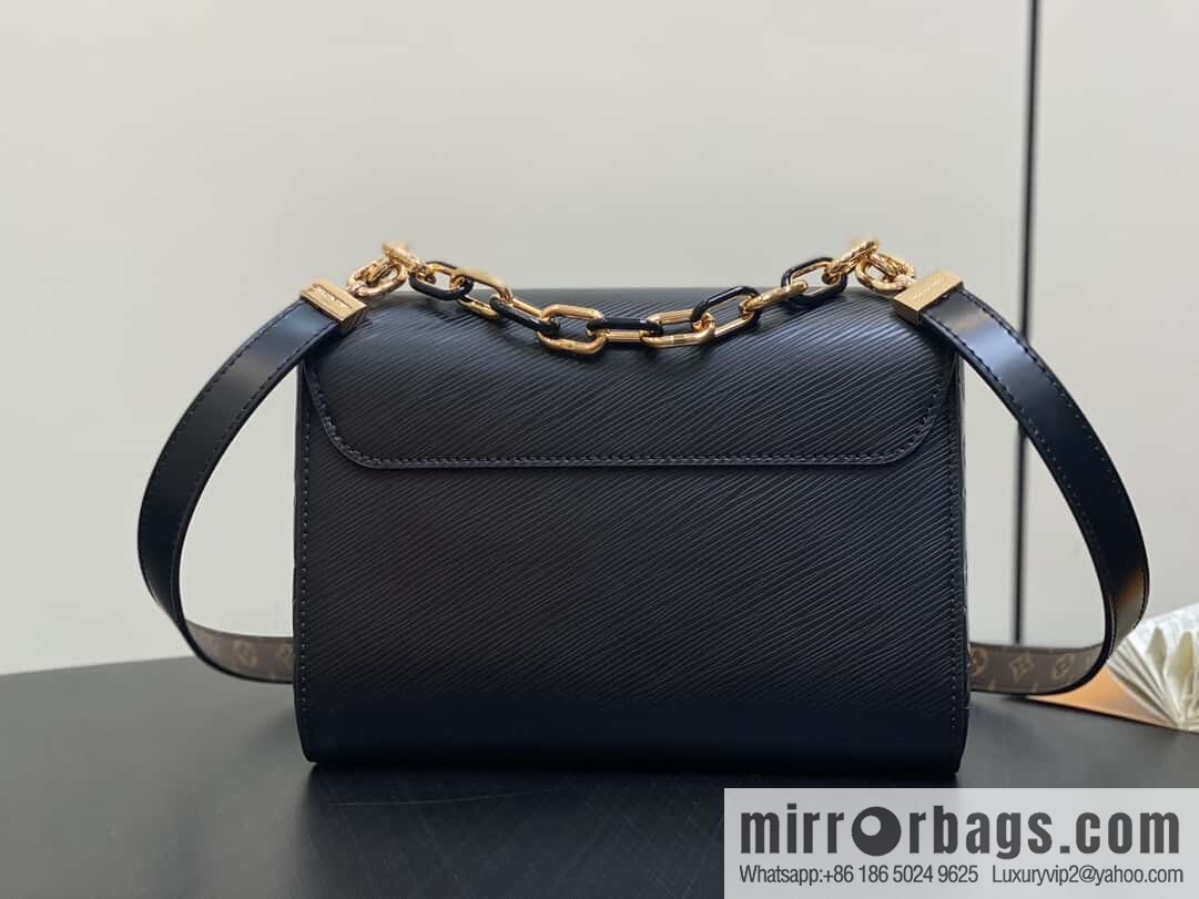 [Boutique‑grade] M24044 black M24043 brown, water ripple Twist series NEW Twist MM handbag