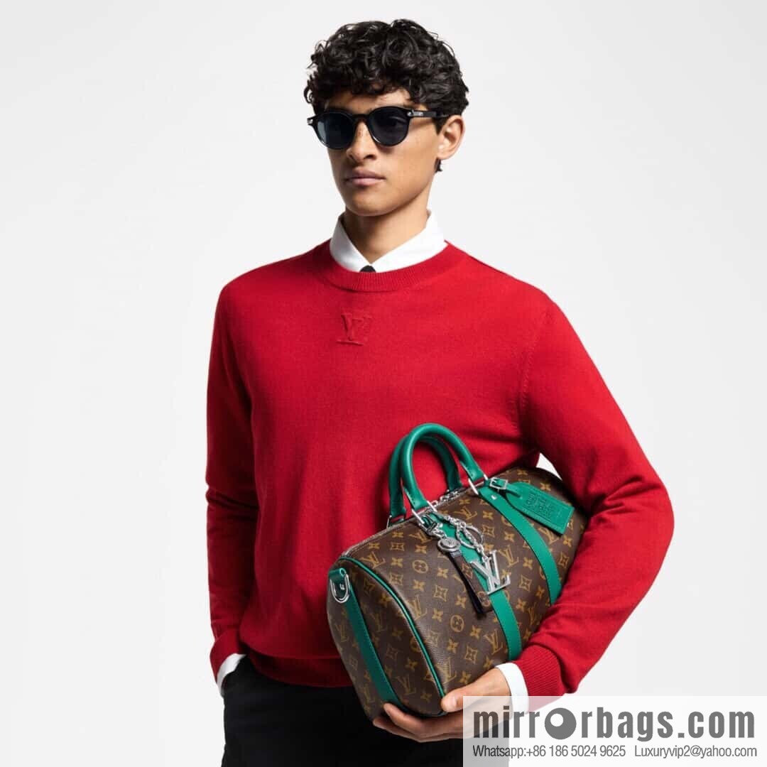 [Premium‑quality] M12765 presbyopia green, travel bag series KEEPALL BANDOULIZRE 35 handbag (colorful)