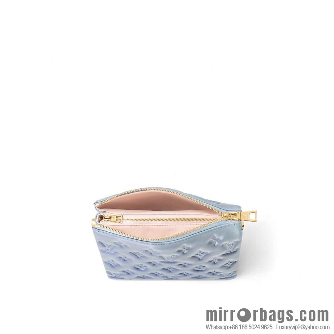[Boutique‑grade] M24338 blue, full leather chain bag series, sheepskin Coussin BB handbag
