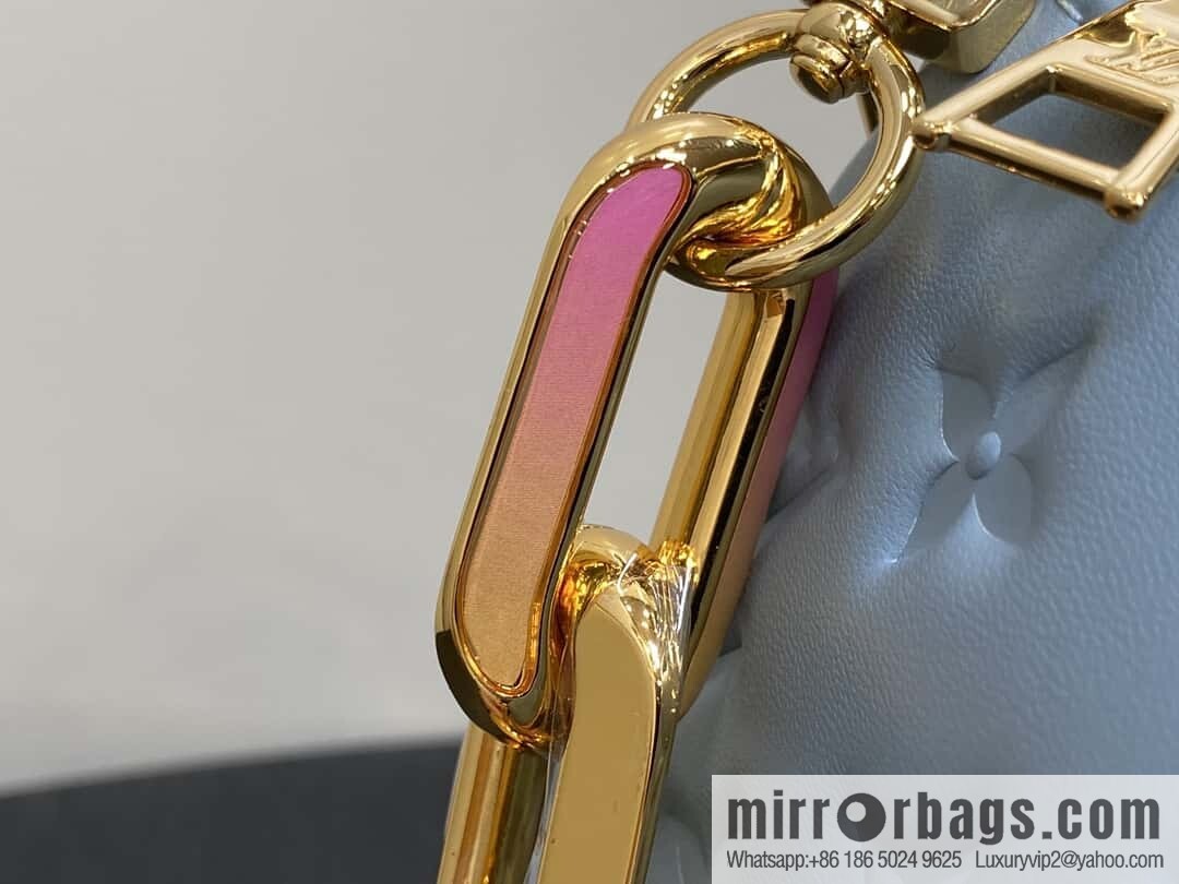 [Boutique‑grade] M24338 blue, full leather chain bag series, sheepskin Coussin BB handbag