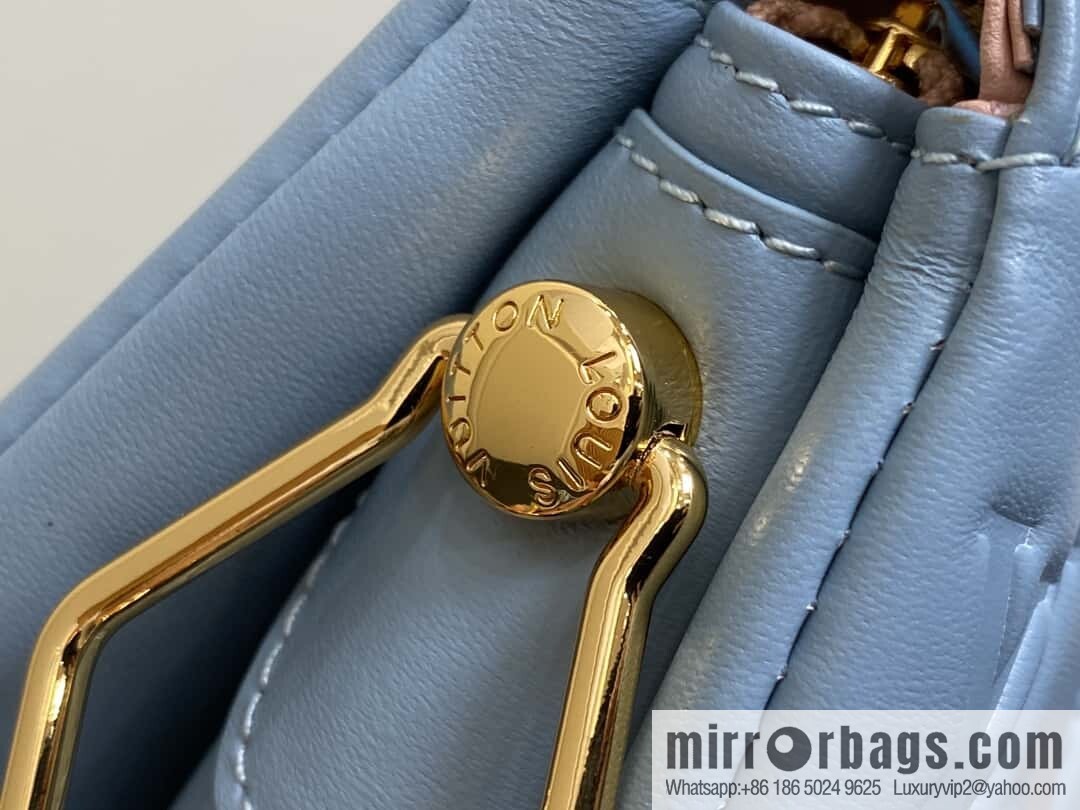 [Boutique‑grade] M24338 blue, full leather chain bag series, sheepskin Coussin BB handbag