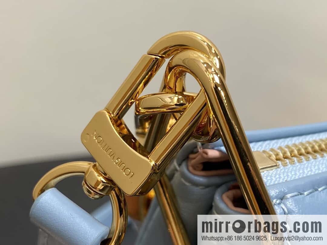 [Boutique‑grade] M24338 blue, full leather chain bag series, sheepskin Coussin BB handbag