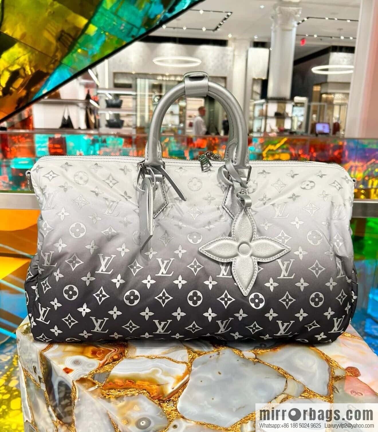 [Boutique‑grade] M12067 silver down, travel bag series, ski series KEEPALL BANDOULIZRE 45 travel bag