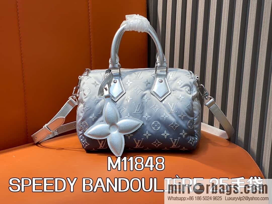 [Boutique‑grade] M11848 silver down, pillow bag speedy series, ski series SPEEDY BANDOULIZRE 25 handbag