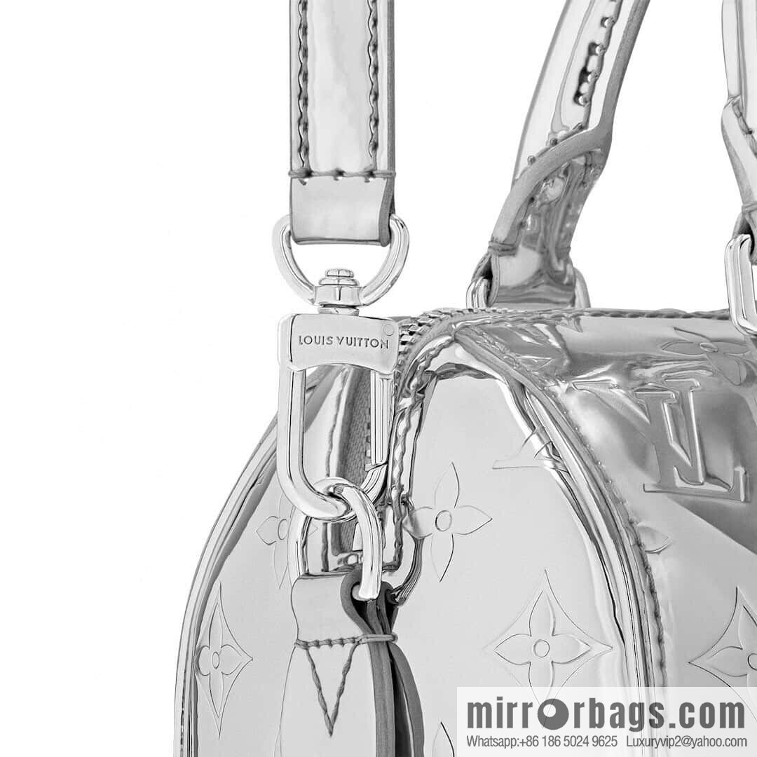 [Boutique‑grade] M11987 silver patent leather, pillow bag speedy series SPEEDY BANDOULIZRE 20 handbag