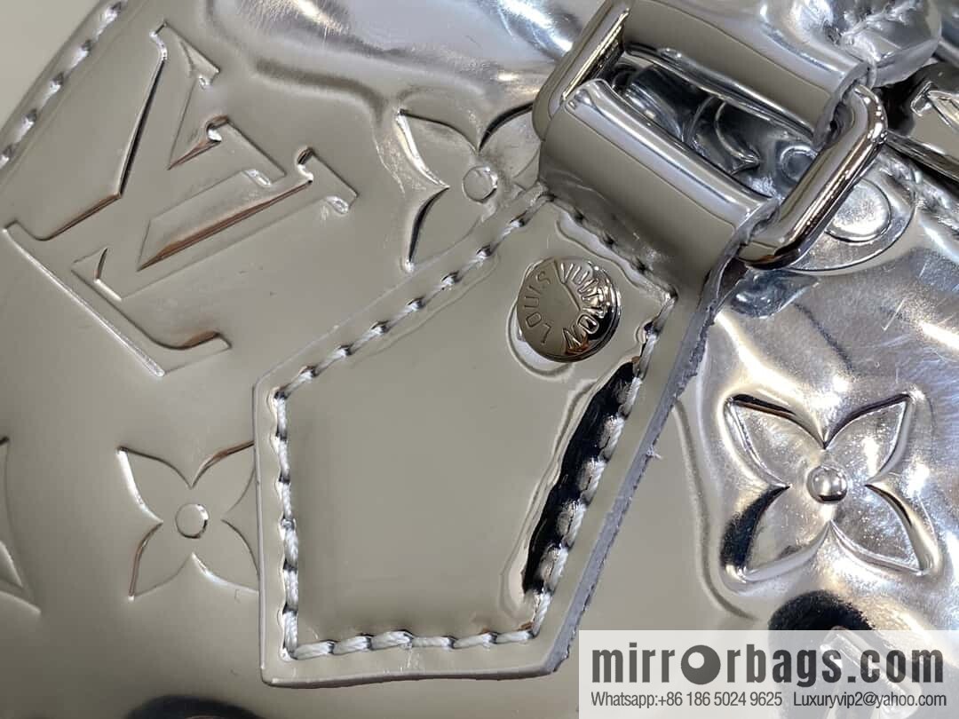 [Boutique‑grade] M11987 silver patent leather, pillow bag speedy series SPEEDY BANDOULIZRE 20 handbag