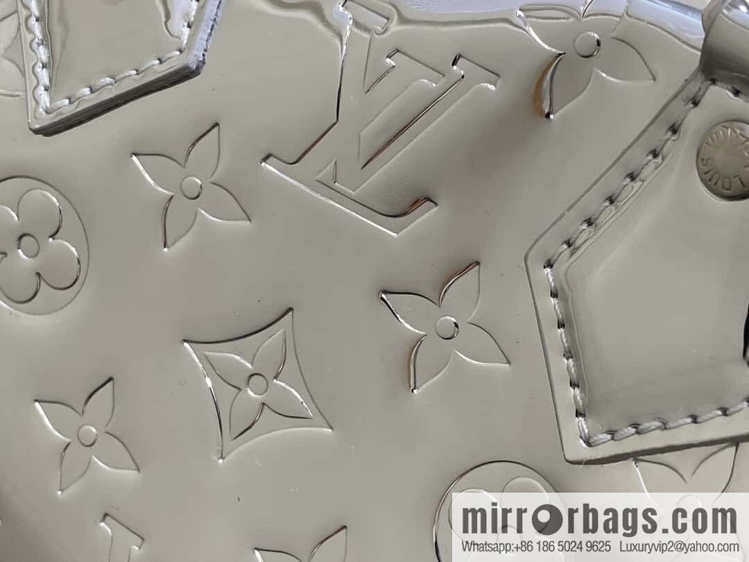 [Boutique‑grade] M11987 silver patent leather, pillow bag speedy series SPEEDY BANDOULIZRE 20 handbag