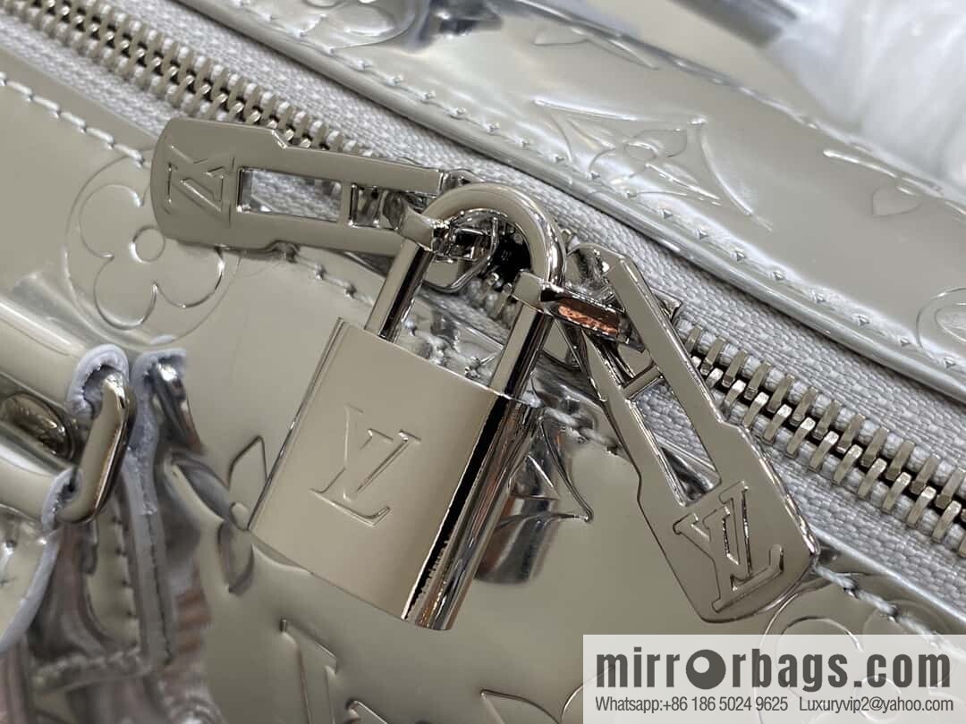 [Boutique‑grade] M11987 silver patent leather, pillow bag speedy series SPEEDY BANDOULIZRE 20 handbag