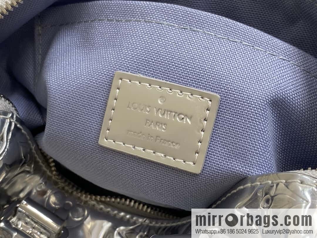[Boutique‑grade] M11987 silver patent leather, pillow bag speedy series SPEEDY BANDOULIZRE 20 handbag