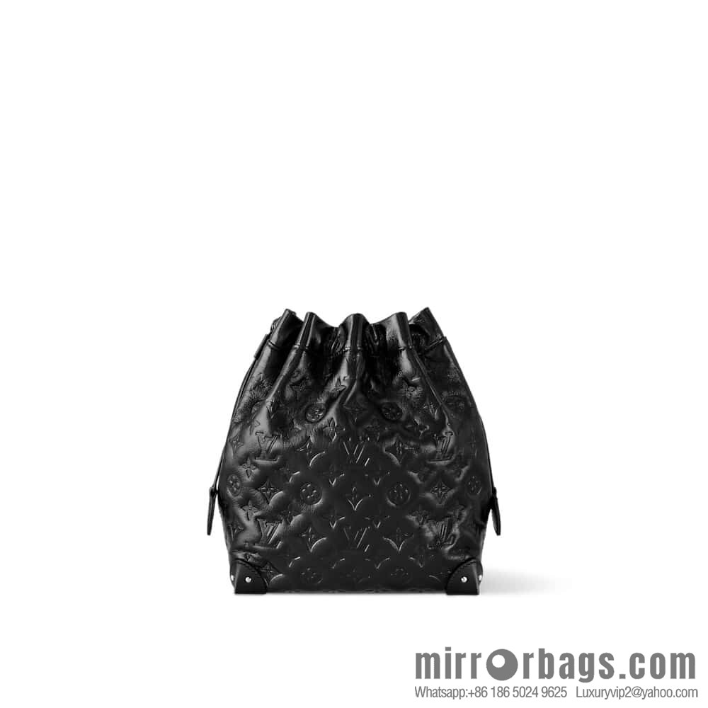 [Boutique‑grade] M13484 black sheepskin, bucket bag series NOÉTRUNK small handbag 2025 Cruise early spring series reversion of the classic Noé handbag
