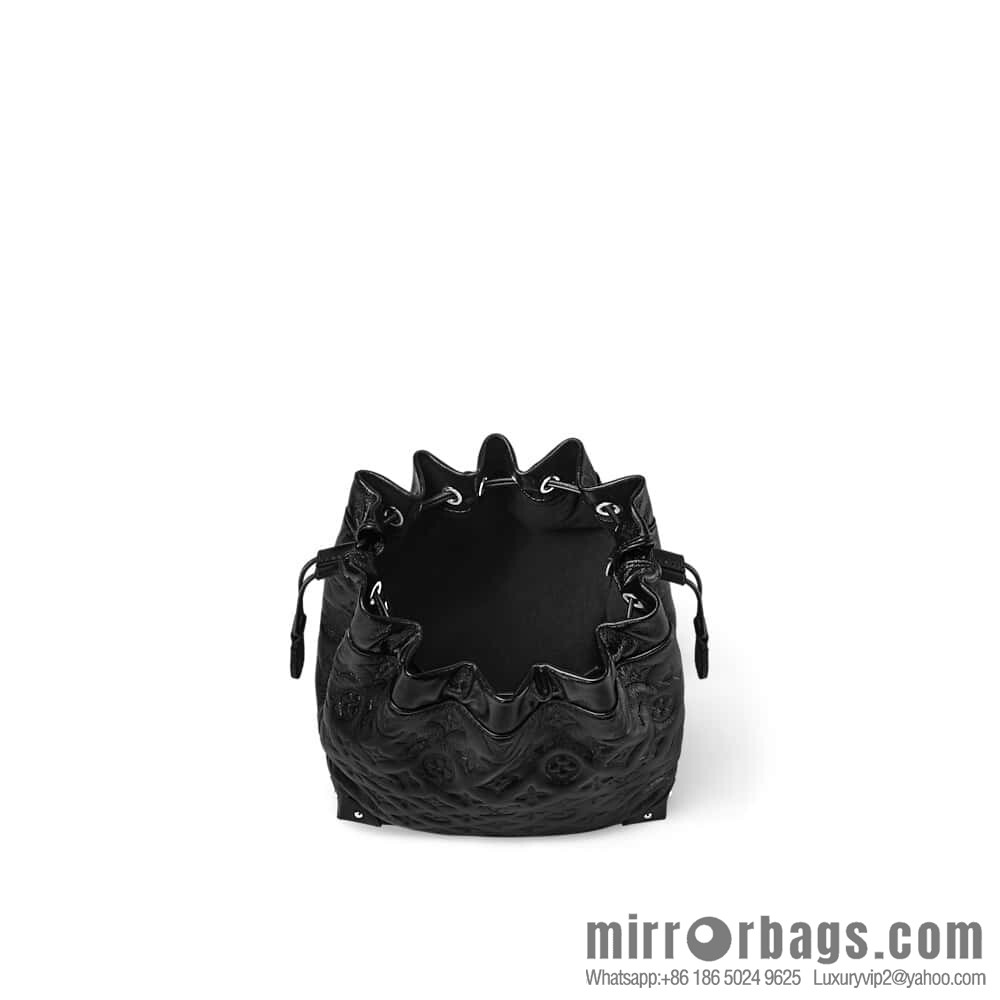 [Boutique‑grade] M13484 black sheepskin, bucket bag series NOÉTRUNK small handbag 2025 Cruise early spring series reversion of the classic Noé handbag