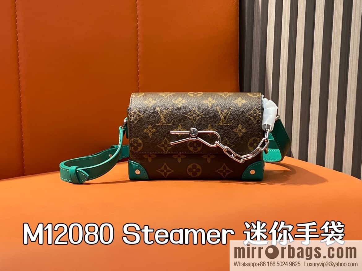 [Boutique‑grade] M12080 presbyopia/green, men's bag messenger bag series, this Steamer mini handbag.