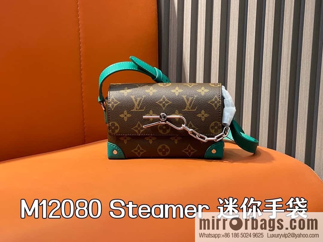 [Boutique‑grade] M12080 presbyopia/green, men's bag messenger bag series, this Steamer mini handbag.