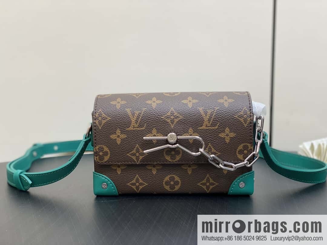 [Boutique‑grade] M12080 presbyopia/green, men's bag messenger bag series, this Steamer mini handbag.
