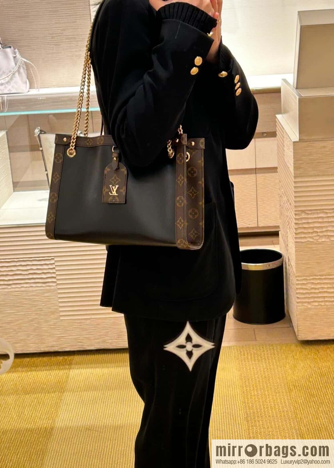 [Boutique‑grade] M13140 black/presbyopia, tote bag series Nova PM tote bag