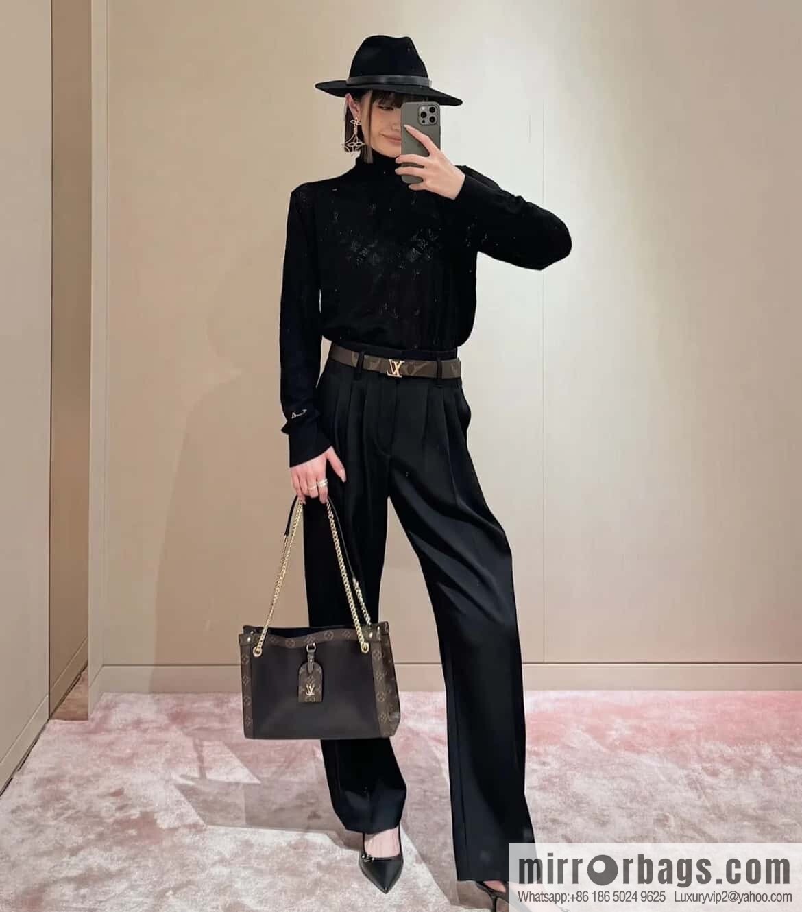 [Boutique‑grade] M13140 black/presbyopia, tote bag series Nova PM tote bag