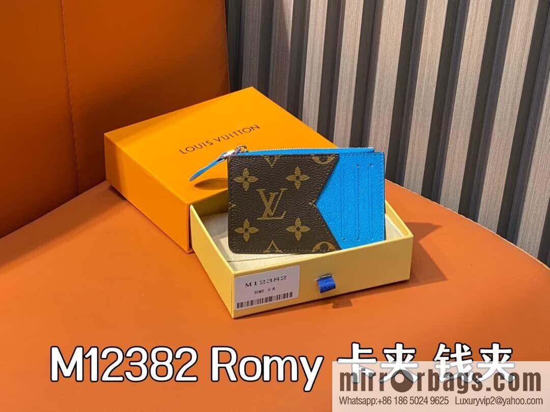 [Boutique‑grade] M12382 presbyopia blue, card bag wallet series Romy card holder, wallet