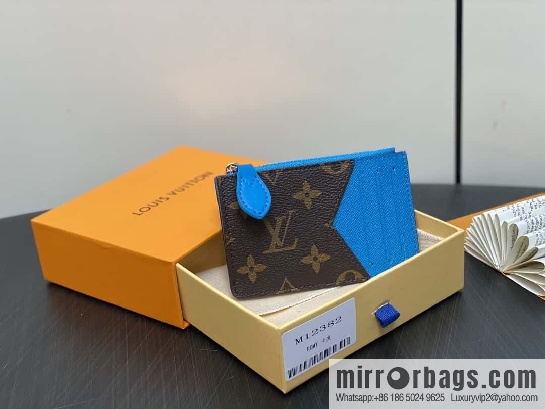 [Boutique‑grade] M12382 presbyopia blue, card bag wallet series Romy card holder, wallet