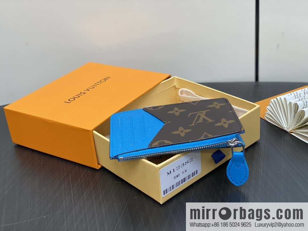 [Boutique‑grade] M12382 presbyopia blue, card bag wallet series Romy card holder, wallet