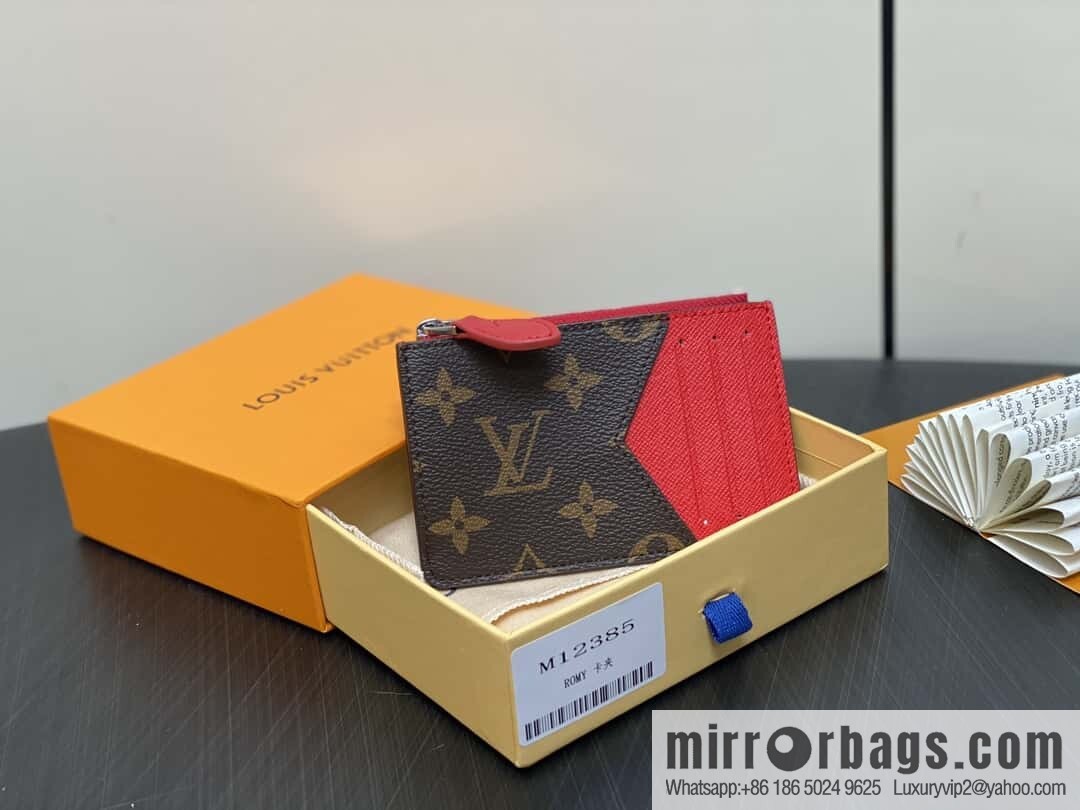 [Boutique‑grade] M12385 presbyopia red, card bag wallet series Romy card holder, wallet