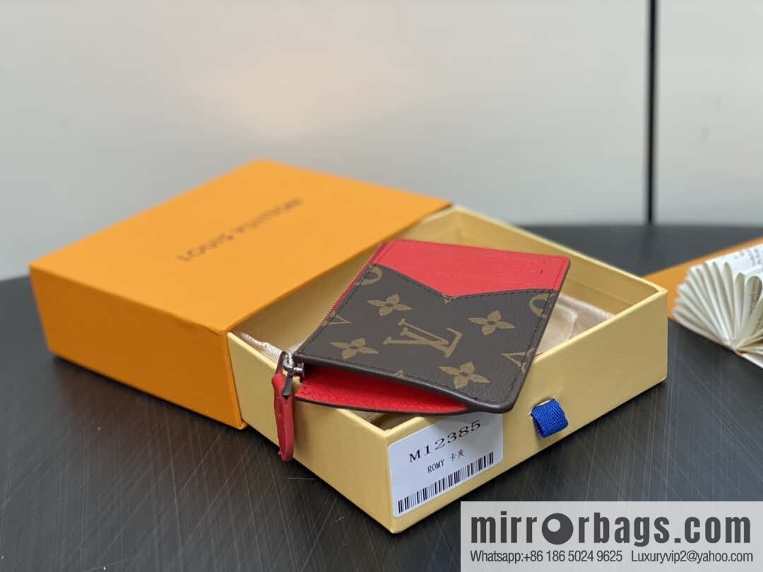 [Boutique‑grade] M12385 presbyopia red, card bag wallet series Romy card holder, wallet