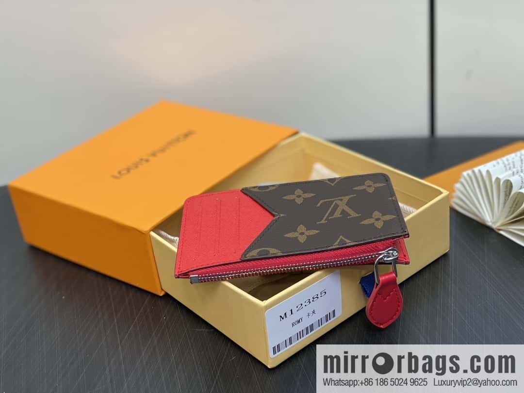 [Boutique‑grade] M12385 presbyopia red, card bag wallet series Romy card holder, wallet