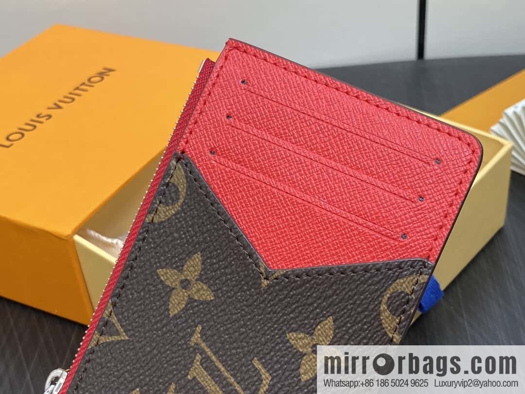 [Boutique‑grade] M12385 presbyopia red, card bag wallet series Romy card holder, wallet