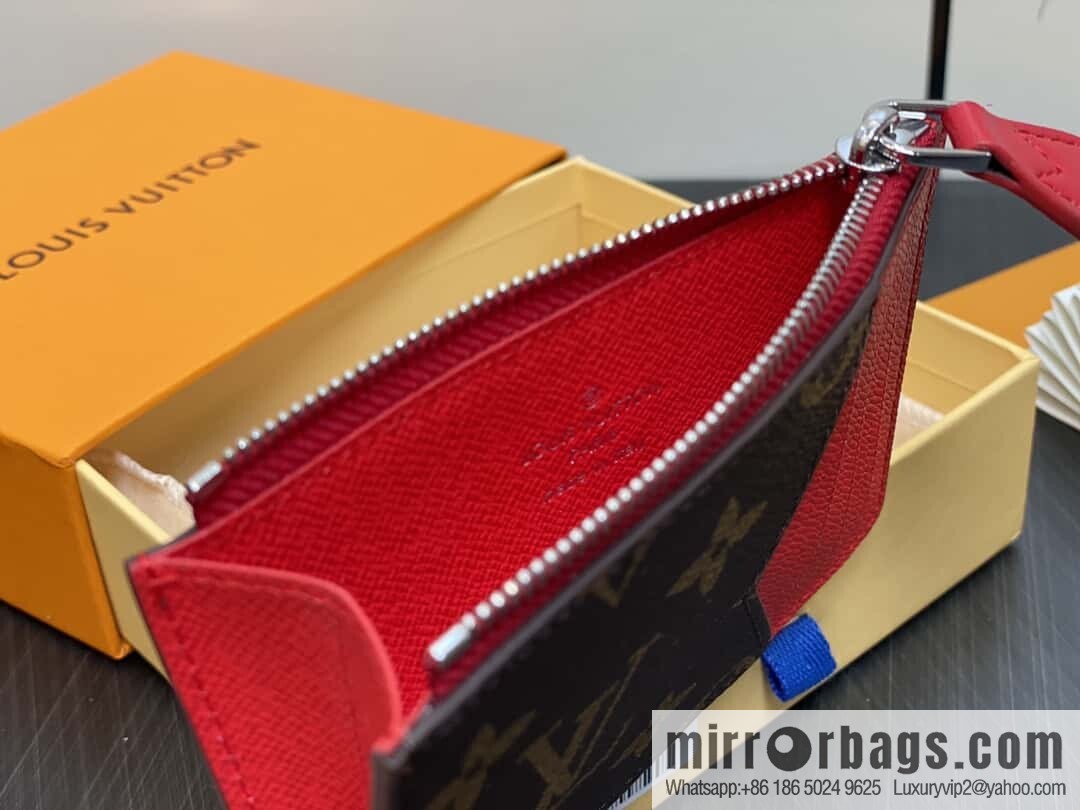 [Boutique‑grade] M12385 presbyopia red, card bag wallet series Romy card holder, wallet