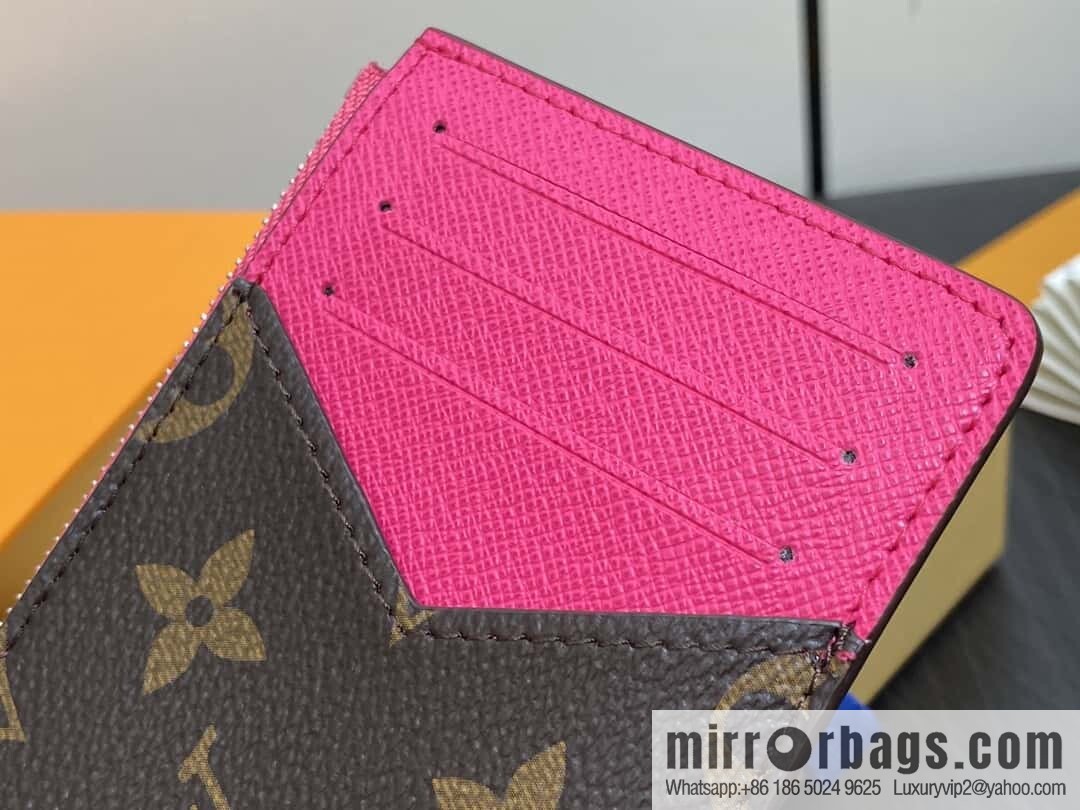 [Boutique‑grade] M12386 presbyopia plum red, card bag wallet series Romy card clip, wallet